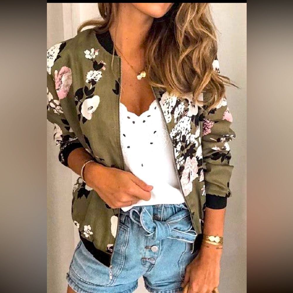 Floral Bomber Jacket